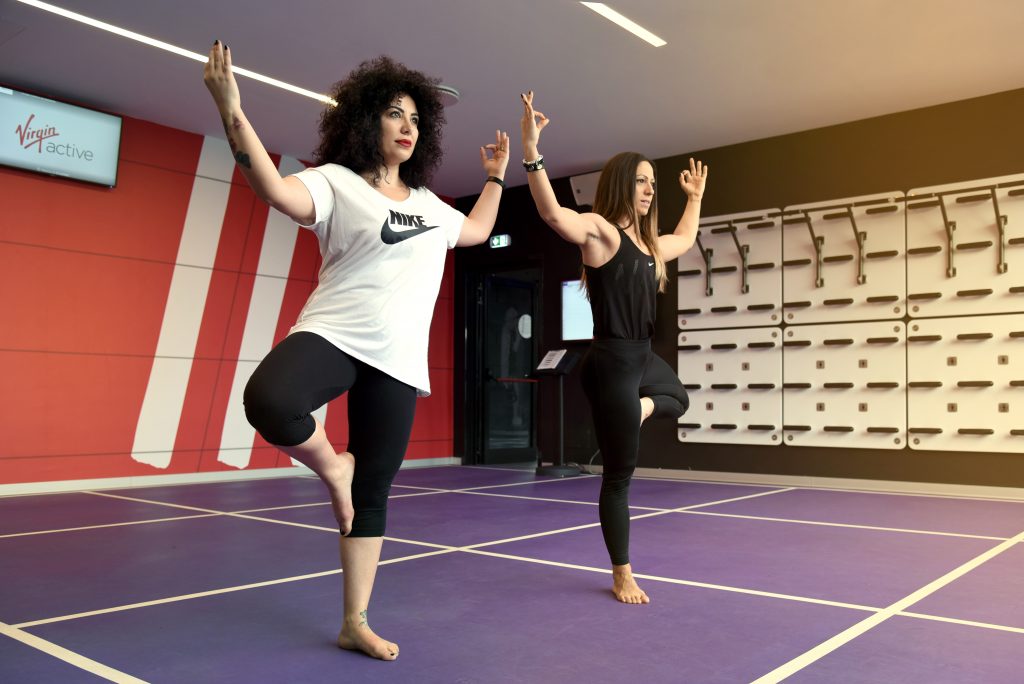 Seduta di yoga dopo l’allenamento